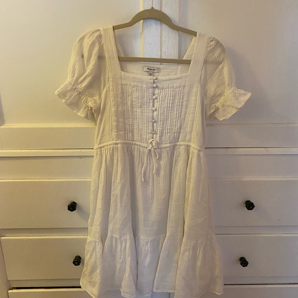 Madewell puff sleeve drawstring mini dress - Picture 3 of 6